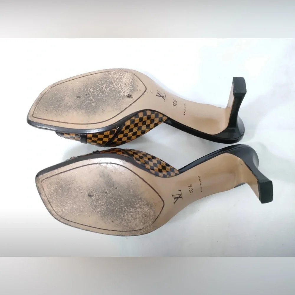 Louis Vuitton Damier heel Sandals 6.5 women’s